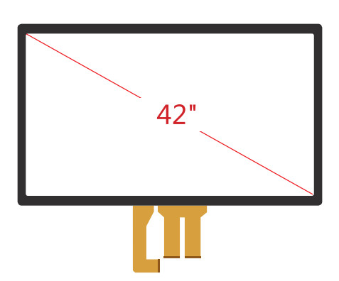G+FF 42&quot; painel capacitivo projetado multi toque da visualização óptica de toque com IC AFIADO