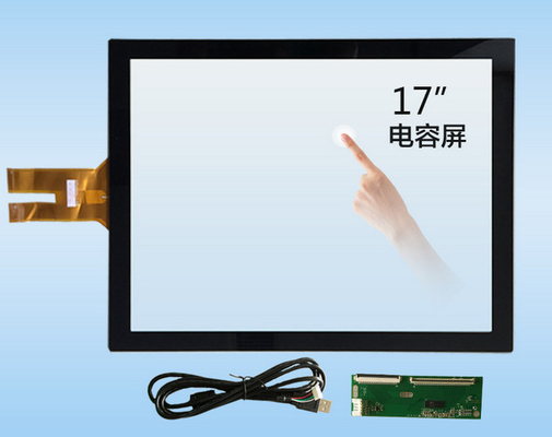 17 polegadas tela táctil capacitivo projetado 10 pontos G + G com relação de USB