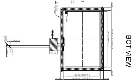 POS G + G 10.1 polegadas Projeção capacitivo touch panel