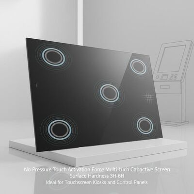 Sem pressão Força de ativação por toque Multi-touch Ecrã capacitivo com dureza de superfície 3H-6H Ideal para quiosques e painéis de controle por toque